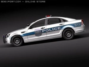 Chevrolet Caprice Impala Police Patrol Vehicle 3D Model