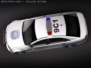 Chevrolet Caprice Impala Police Patrol Vehicle 3D 模型