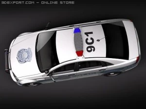 Chevrolet Caprice Impala Police Patrol Vehicle 3D Model
