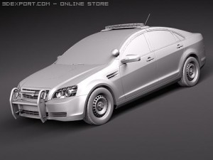 Chevrolet Caprice Impala Police Patrol Vehicle 3D 模型