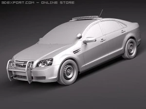 Chevrolet Caprice Impala Police Patrol Vehicle 3D Model