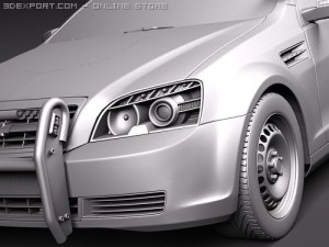 Chevrolet Caprice Impala Police Patrol Vehicle 3D 模型