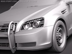 Chevrolet Caprice Impala Police Patrol Vehicle 3D Model