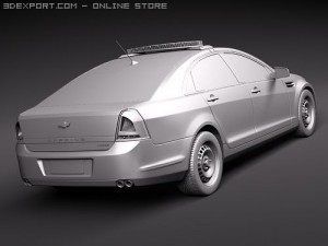 Chevrolet Caprice Impala Police Patrol Vehicle 3D 模型