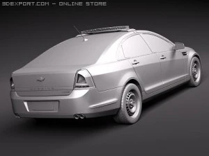 Chevrolet Caprice Impala Police Patrol Vehicle 3D Model