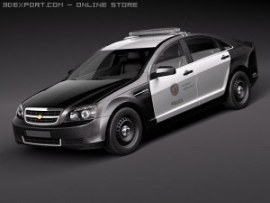 Chevrolet Caprice Impala Police Patrol Vehicle 3D 模型