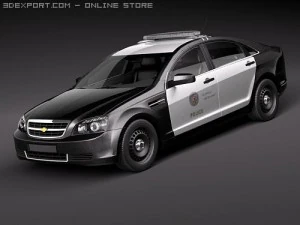 Chevrolet Caprice Impala Police Patrol Vehicle 3D Model
