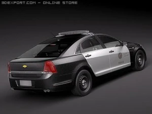 Chevrolet Caprice Impala Police Patrol Vehicle 3D Model