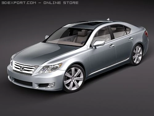 Lexus LS 600h 2010 3D Model .c4d .max .obj .3ds .fbx .stl .blend