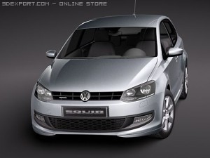 Volkswagen Polo BlueMotion 2010 3D Модель