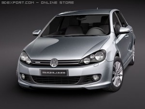 Volkswagen Golf VI BlueMotion 2010 3D-Modell