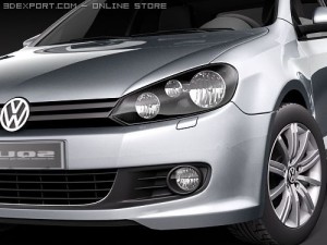 Volkswagen Golf VI BlueMotion 2010 3D-Modell