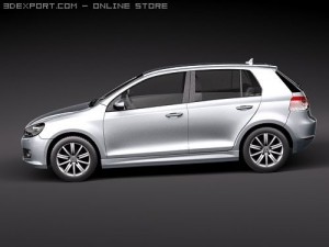 Volkswagen Golf VI BlueMotion 2010 3D-Modell