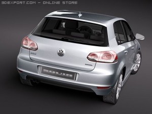 Volkswagen Golf VI BlueMotion 2010 3D-Modell