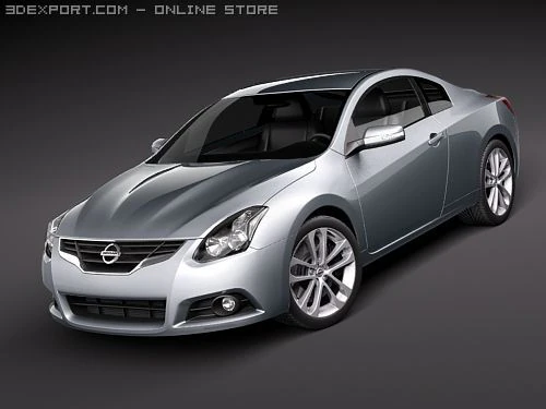 Nissan Altima Coupe 2010 3D Model .c4d .max .obj .3ds .fbx .stl .blend