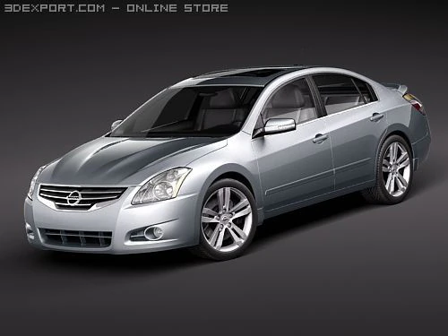 Nissan Altima Coupe 2010 3D Model .c4d .max .obj .3ds .fbx .stl .blend 