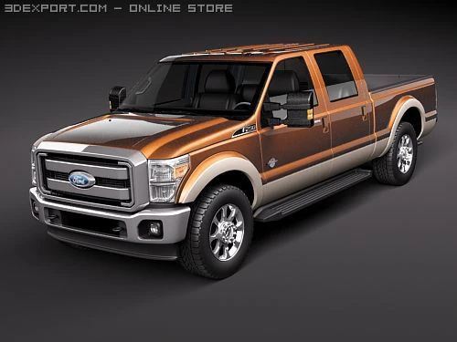 F-250 Super Duty Truck 2011 3D Model .c4d .max .obj .3ds .fbx .stl .blend