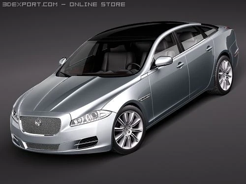 Jaguar XJ 2010 3D Model .c4d .max .obj .3ds .fbx .stl .blend 