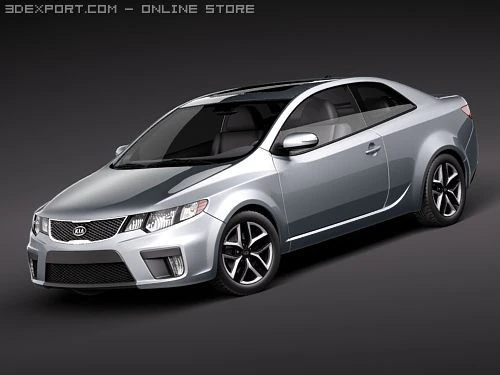 Kia Forte Cerato Koup 2010 3D Model .c4d .max .obj .3ds .fbx .stl .blend 