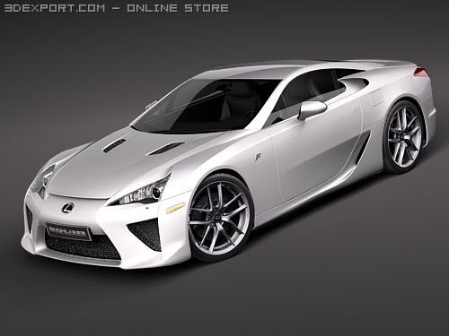 Lexus LFA 3D Model .c4d .max .obj .3ds .fbx .stl .blend 