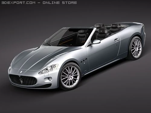 Maserati GranCabrio 2011 3D Model .c4d .max .obj .3ds .fbx .stl .blend 