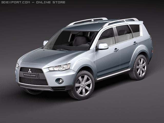 Mitsubishi Outlander GT 2011 Modelo 3D .c4d .max .obj .3ds .fbx .stl .blend 