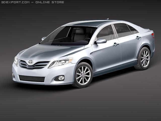 Toyota Camry Sedan 2010 3D Model .c4d .max .obj .3ds .fbx .stl .blend 