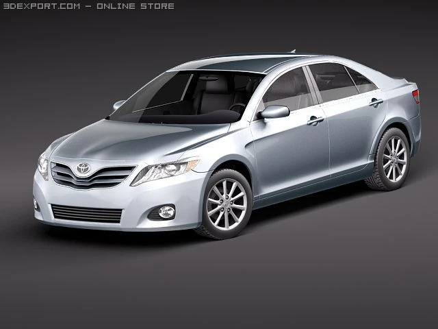 Toyota Camry Sedan 2010 3D Model .c4d .max .obj .3ds .fbx .stl .blend 