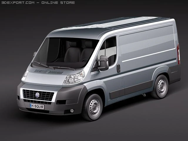 Fiat Ducato 2006-2010 SWB 3D Model .c4d .max .obj .3ds .fbx .stl .blend 