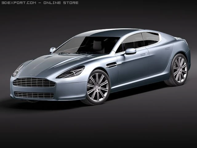 Aston Martin Rapide 2010 3D Model .c4d .max .obj .3ds .fbx .stl .blend