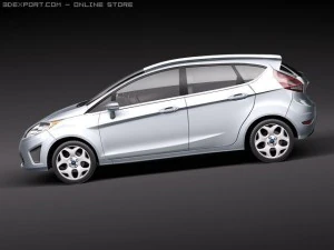 Fiesta 5-Door 2011 3D Model