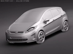 Fiesta 5-Door 2011 3D Model