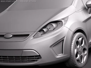 Fiesta 5-Door 2011 3D Model