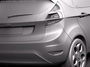 Fiesta 5-Door 2011 3D Model