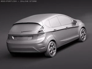 Fiesta 5-Door 2011 3D Model