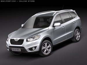 Hyundai Santa Fe 2010 3D 모델