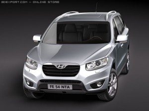 Hyundai Santa Fe 2010 3D Model