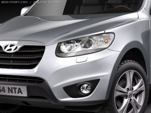 Hyundai Santa Fe 2010 3D Model