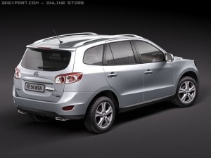Hyundai Santa Fe 2010 3D Model
