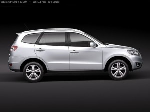 Hyundai Santa Fe 2010 3D Model