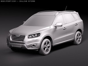 Hyundai Santa Fe 2010 3D Model