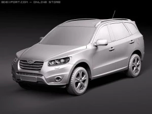 Hyundai Santa Fe 2010 3D Model