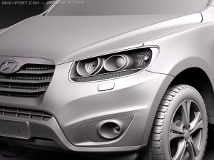Hyundai Santa Fe 2010 3D Model