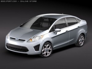 Fiesta 2011 Sedan 3D Model