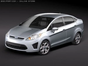 fiesta 2011 sedán Modelo 3D