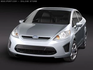 Fiesta 2011 Sedan 3D Model