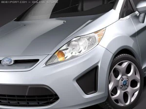 Fiesta 2011 Sedan 3D Model