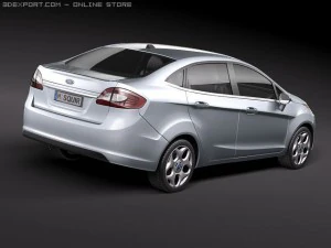 Fiesta 2011 Sedan 3D Model