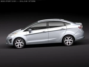 Fiesta 2011 Sedan 3D Model