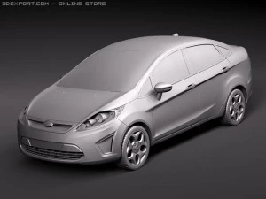 Fiesta 2011 Sedan 3D Model